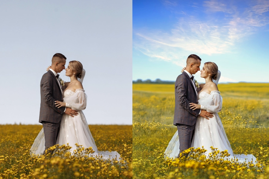 Event photo editing example