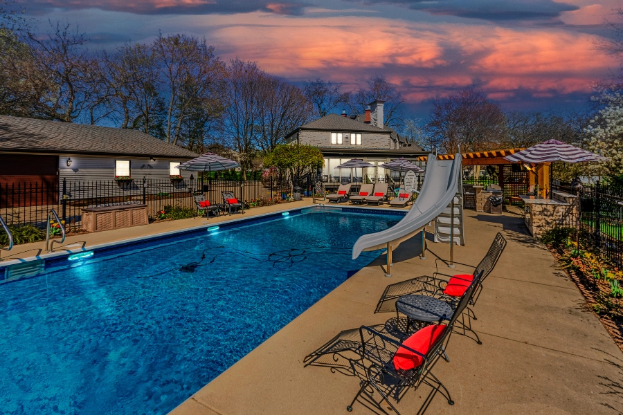 Twilight real estate photo editing example